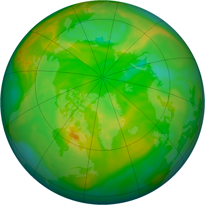 Arctic ozone map for 17 June 2009